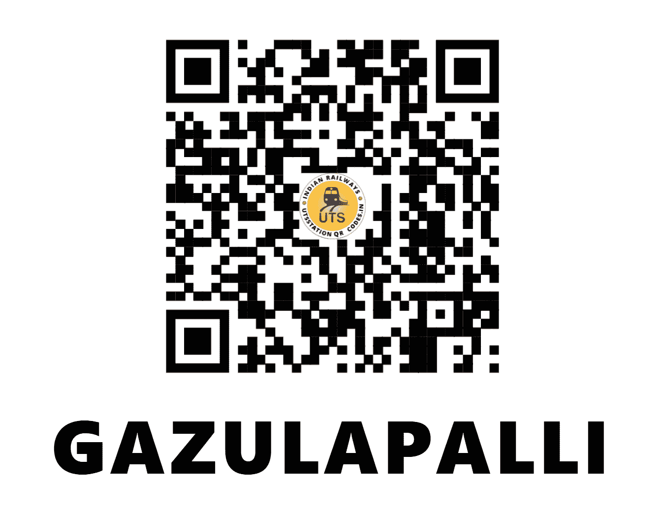 UTS QR Code for GAZULAPALLI - GZL - SC (ANDHRA PRADESH)
